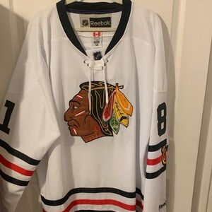 Reebok White Jersey with Black and Red Details